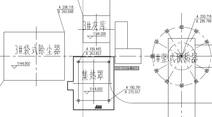 余热锅炉（集热器）平面布置图